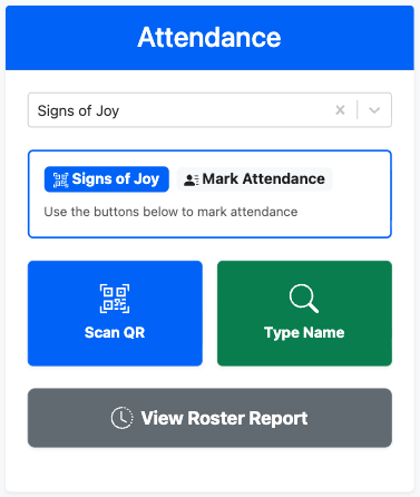 Attendance Check-In Interface
